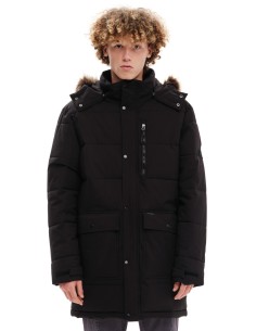 EMERSON ΜΠΟΥΦΑΝ ΜΑΚΡΥ PUFFER ΜΕ ΚΟΥΚΟΥΛΑ BLACK -...