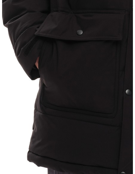 EMERSON ΜΠΟΥΦΑΝ ΜΑΚΡΥ PUFFER ΜΕ ΚΟΥΚΟΥΛΑ BLACK -  232.EM10.68