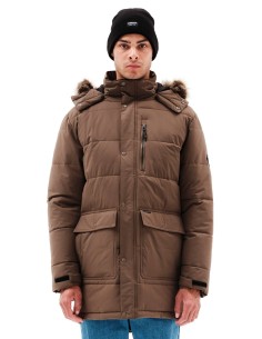EMERSON ΜΠΟΥΦΑΝ ΜΑΚΡΥ PUFFER ΜΕ ΚΟΥΚΟΥΛΑ CAMEL-232.EM10.68