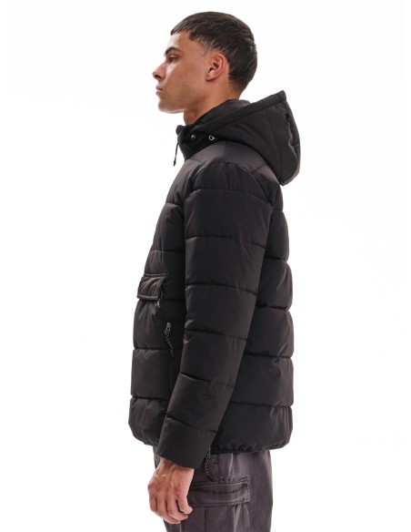 EMERSON ΜΠΟΥΦΑΝ PUFFER ΜΕ ΑΠΟΣΠΩΜΕΝΗ ΚΟΥΚΟΥΛΑ BLACK- 232.EM10.69