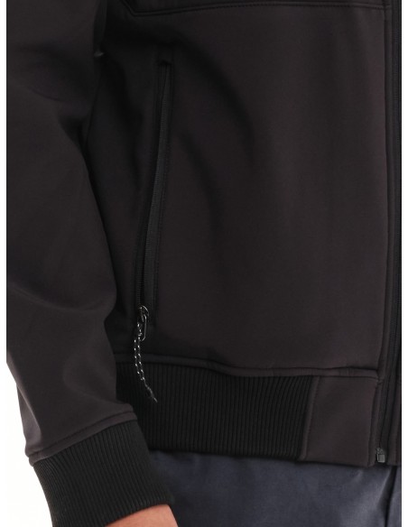 EMERSON ΜΠΟΥΦΑΝ BONDED BOMBER ΜΕ ΚΟΥΚΟΥΛΑ BLACK-  232.EM11.37