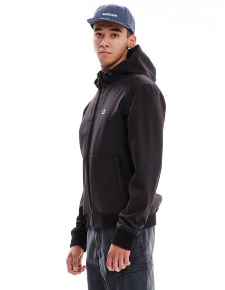 EMERSON ΜΠΟΥΦΑΝ BONDED BOMBER ΜΕ ΚΟΥΚΟΥΛΑ BLACK- 232.EM11.78