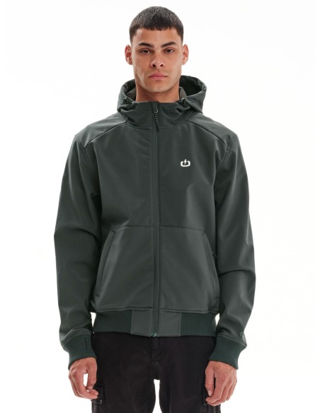 EMERSON ΜΠΟΥΦΑΝ BONDED BOMBER ΜΕ ΚΟΥΚΟΥΛΑ DARK GREEN-  232.EM11.78