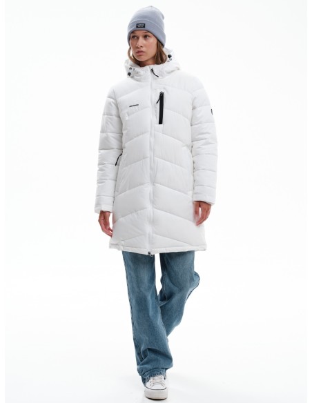 EMERSON ΜΑΚΡΥ ΜΠΟΥΦΑΝ PUFFER ΜΕ ΚΟΥΚΟΥΛΑ WHITE-232.EW10.44