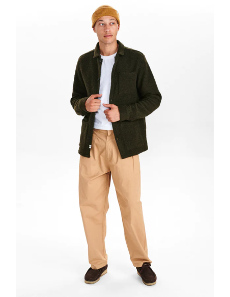 Anerkjendt Akoscar Wool Double Pocket Dark Olive-900959