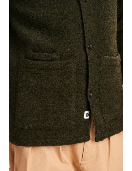 Anerkjendt Akoscar Wool Double Pocket Dark Olive-900959