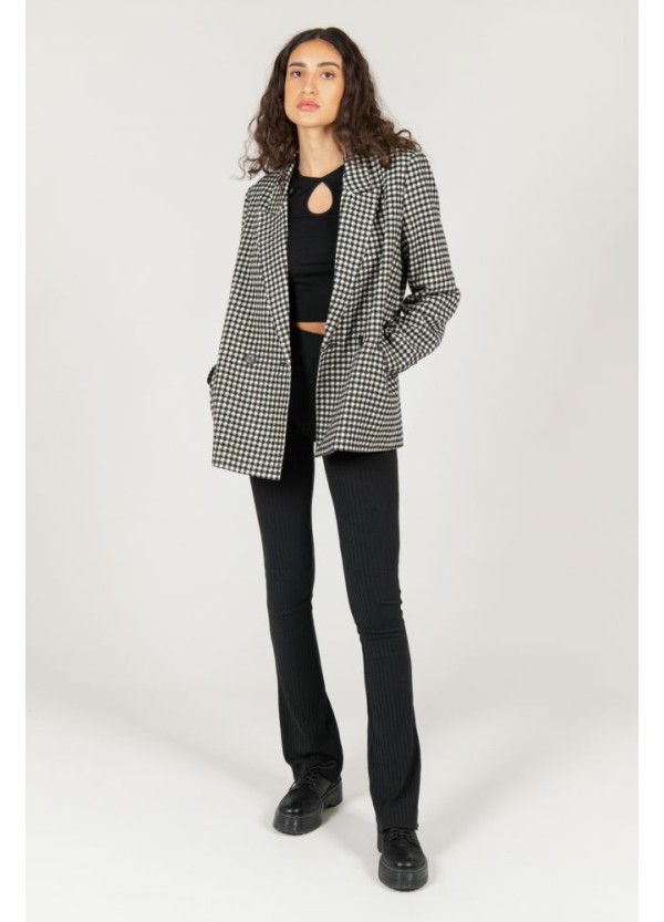 24 COLOURS Blazer Black/White Checked - 90388