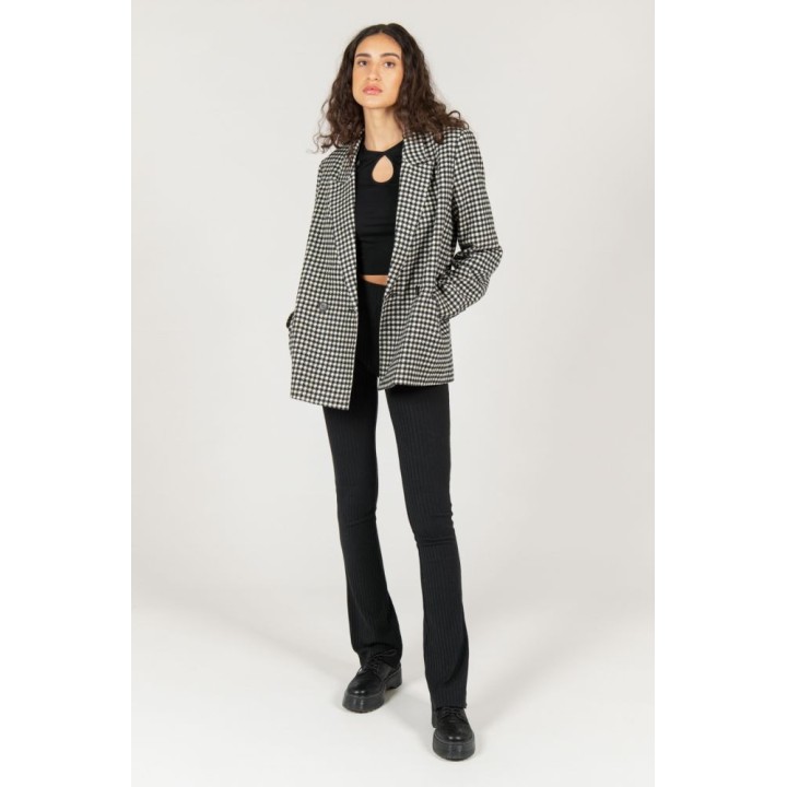 24 COLOURS Blazer Black/White Checked - 90388