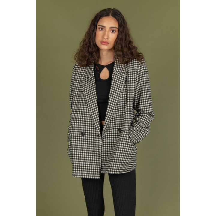 24 COLOURS Blazer Black/White Checked - 90388