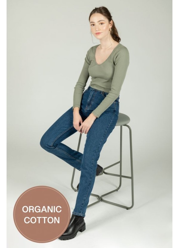 24 COLOURS Pants WET FLOOR High Waist Mom Denim - NOS21