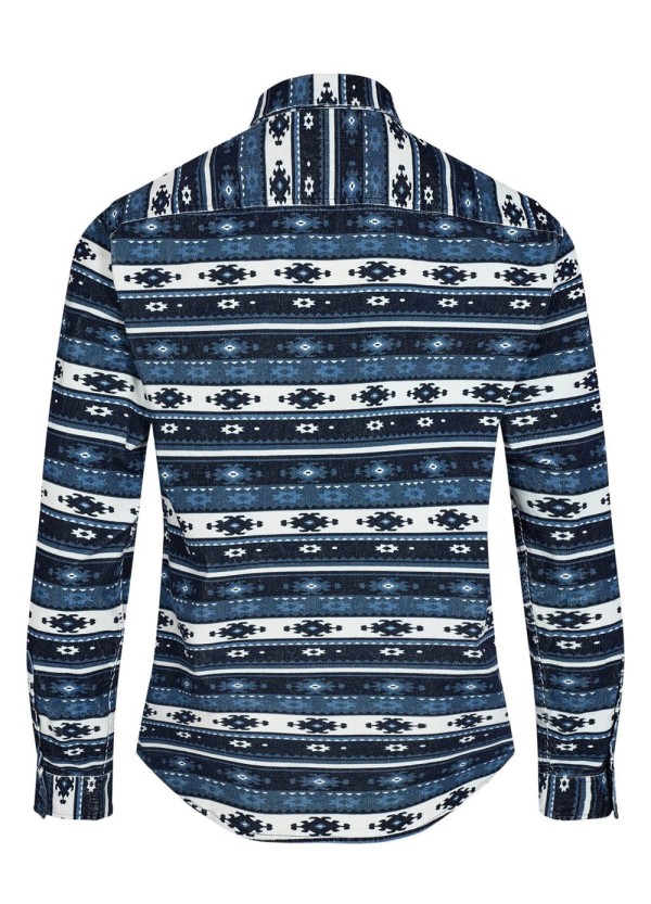 Anerkjendt Aklouis Corduroy AOP in Dark Navy - 900868-blue