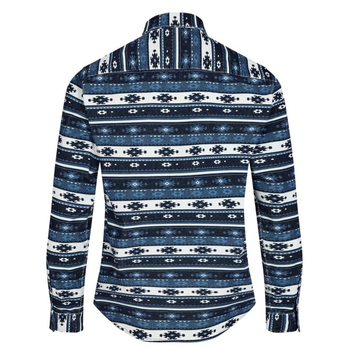 Anerkjendt Aklouis Corduroy AOP in Dark Navy - 900868-blue