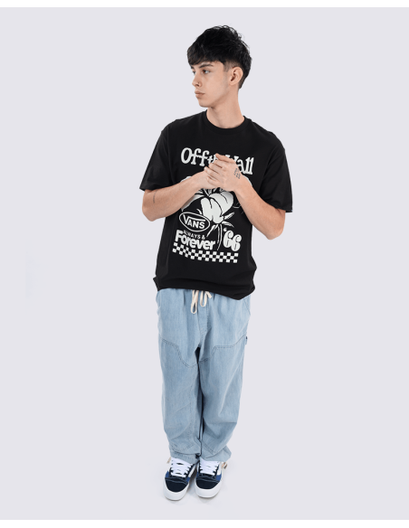 Vans T-Shirts Petal And Pest SS Tee Black-VN000G55BLK1