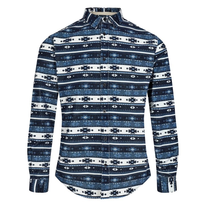 Anerkjendt Aklouis Corduroy AOP in Dark Navy - 900868-blue