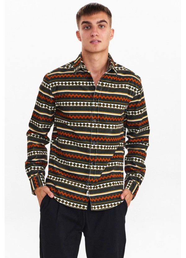 Anerkjendt Aklouis Corduroy AOP in Cinnamoln Stick - 900868-cin
