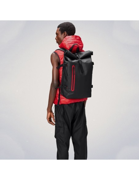 Rains Rolltop Rucksack Contrast W3 Σακίδιο Πλάτης Αδιάβροχο  - 14540-black