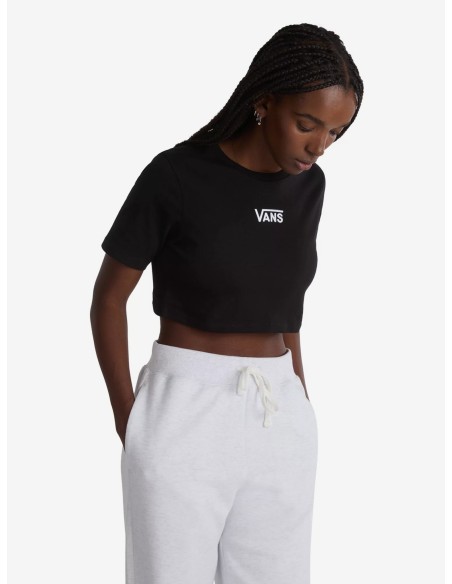 Vans T-Shirts Flying V Crew Crop II Black- VN000GFFBLK1