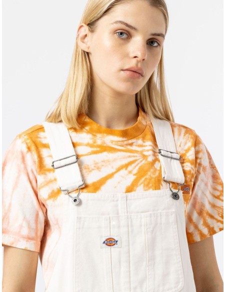 DICKIES DUCK CANVAS BIB W STONE WASHED CLOUD SHORT- DK0A4XPTC431