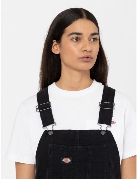 DICKIES DUCK CANVAS SHORT BIB W STONE WASHED BLACK - DK0A4XPTC401