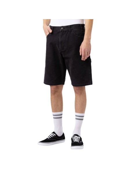 DICKIES DUCK CARPENTER STONE WASHED BLACK SHORT - DK0A4XNGC401