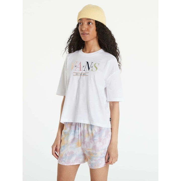 Vans Burn Slow Boxy T-shirt White - VN0A5LCJWHT