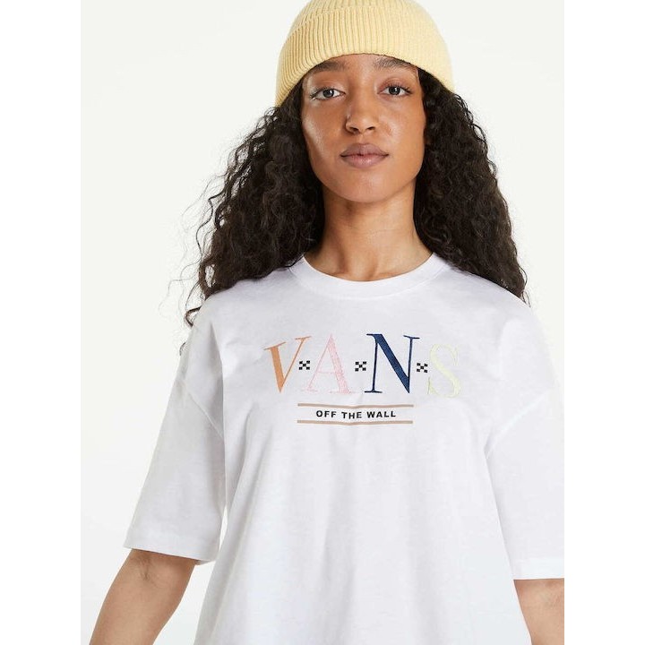 Vans Burn Slow Boxy T-shirt White - VN0A5LCJWHT