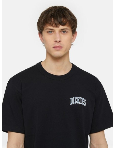 DICKIES AITKIN CHEST TEE SS BLK/CORONET BLE - DK0A4Y8OJ391