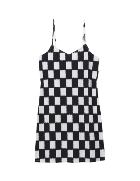 Vans Dresses Benton Checker Cami Black/Marshmallow - VN000GB31KP1