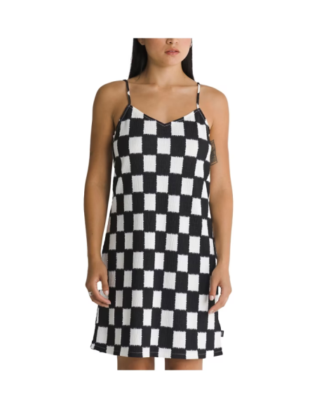 Vans Dresses Benton Checker Cami Black/Marshmallow - VN000GB31KP1