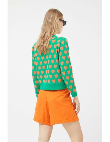 Compania Fantastica Green Heart Cardigan  - 41C/10306