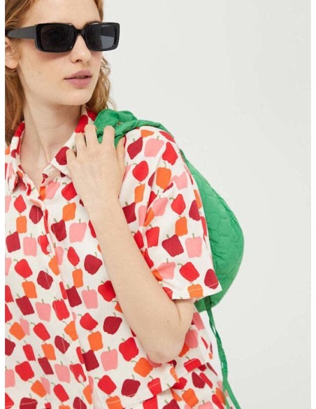 Compania Fantastica Κοντομάνικο Γυναικείο Πουκάμισο - 41C/11057