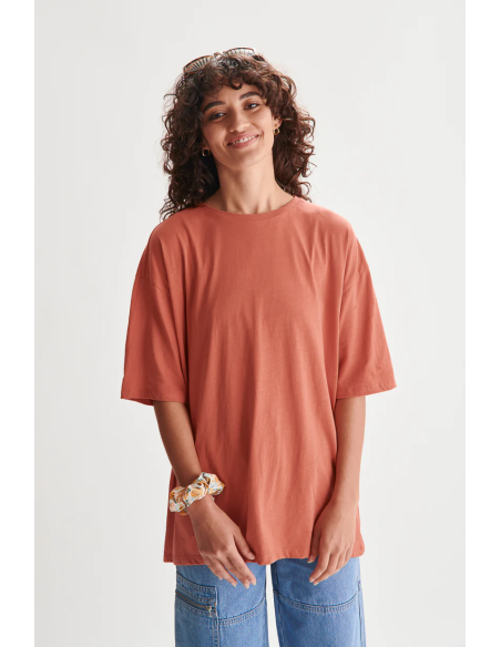 24COLOURS Oversized Plain Rose T-Shirt Γυναικείο - 12124b