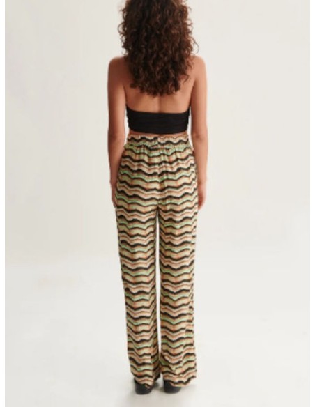 24COLOURS Γυναικείο Υφασμάτινο Παντελόνι Πράσινο - 60809