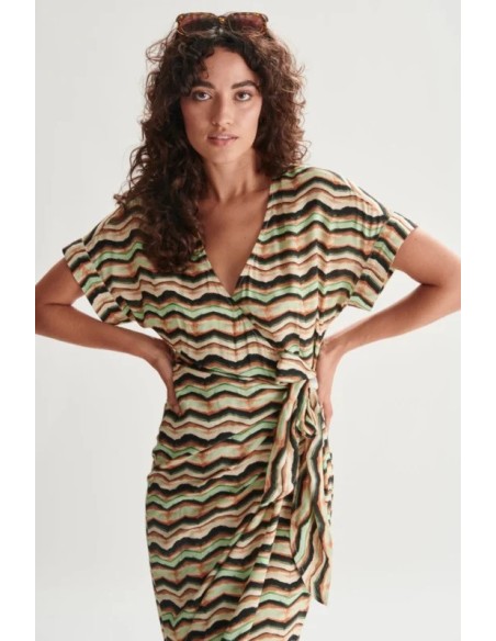 24COLOURS Φόρεμα με ζιγκ-ζαγκ σχέδιο - 21098