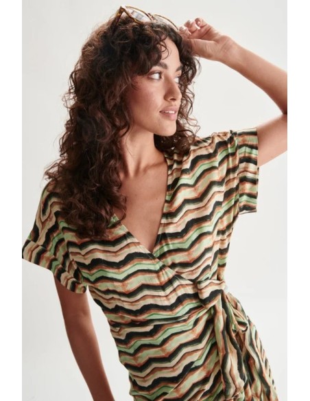 24COLOURS Φόρεμα με ζιγκ-ζαγκ σχέδιο - 21098