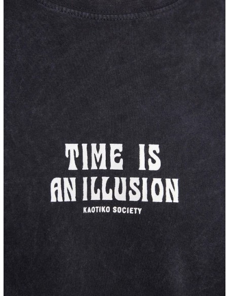 Kaotiko Unisex T-shirt WASHED ILLUSION - AO022-01-G002