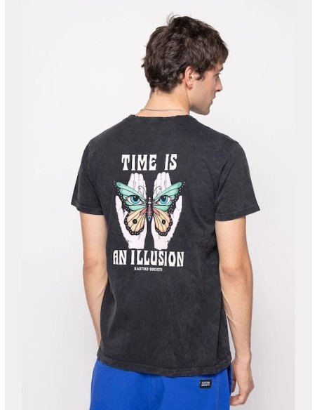 Kaotiko Unisex T-shirt WASHED ILLUSION - AO022-01-G002