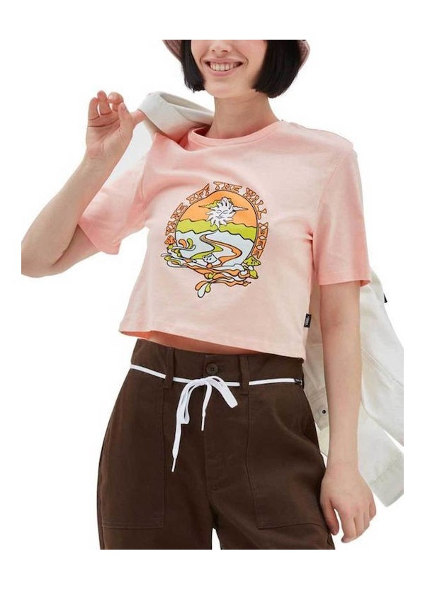 Vans Resort Mix Crop Tee Peach - VN0003PPN4N
