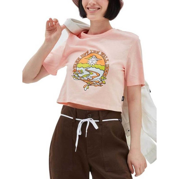 Vans Resort Mix Crop Tee Peach - VN0003PPN4N