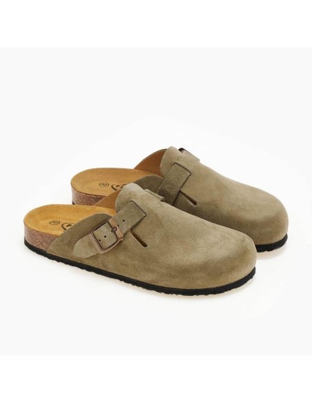 Plakton Eva AFELPADO Δερμάτινα Γυναικεία Σανδάλια Ανατομικά σε Light Khaki Χρώμα - 181539-khaki