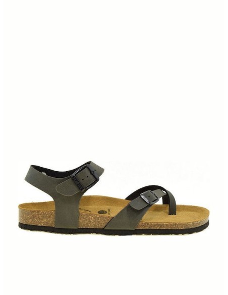 Plakton Eva NOBUCK Δερμάτινα Γυναικεία Σανδάλια Ανατομικά σε Χακί Χρώμα - 181016-kaki