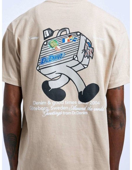 Dr Denim Ανδρικό T-shirt Κοντομάνικο Pale Taupe - 1941116.-pale_taupe