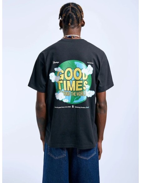 Dr Denim Ανδρικό T-shirt Κοντομάνικο Off Black World  - 1941116.-off_black