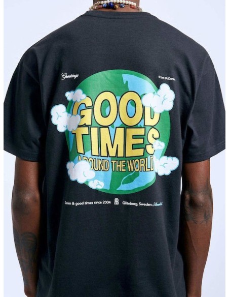 Dr Denim Ανδρικό T-shirt Κοντομάνικο Off Black World  - 1941116.-off_black