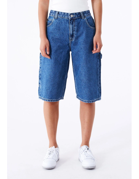 Dr Denim Bree Worker Pebble Mid Stone Shorts- 2410105