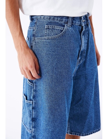 Dr Denim Vali Worker Pebble Mid Stone Shorts - 2410106