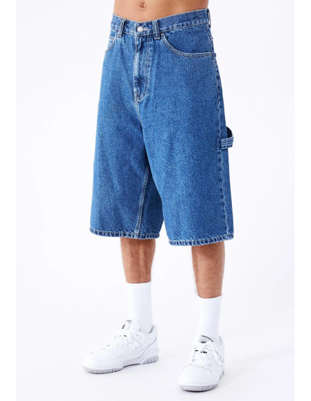 Dr Denim Vali Worker Pebble Mid Stone Shorts - 2410106