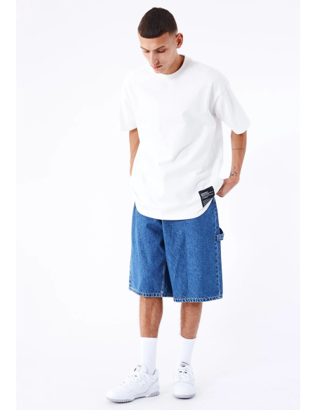 Dr Denim Vali Worker Pebble Mid Stone Shorts - 2410106