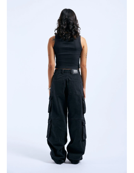 Dr Denim Γυναικείο Τοπ Μπλουζάκι Ainslee Top - Off Black - 2411103