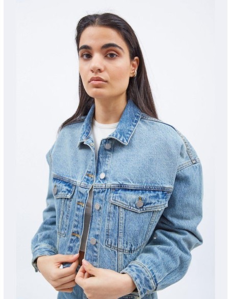 Dr Denim Γυναικείο Τζάκετ Sandi Jacket - Stream Light Worn - 2311101